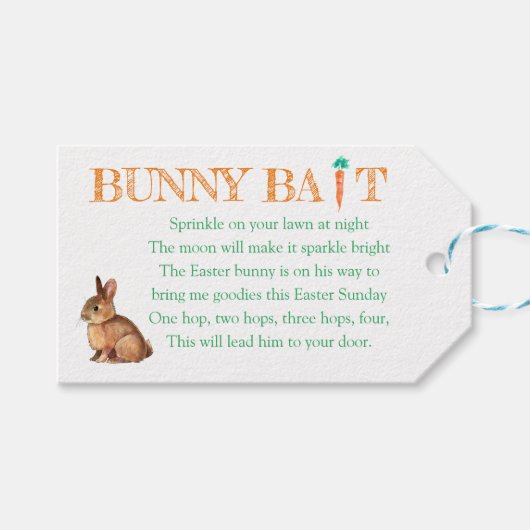 Osterhasen Geschenkanhänger (Vorderseite (Horizontal))