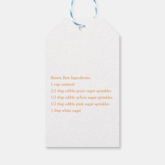 Osterhasen Geschenkanhänger (Rückseite)