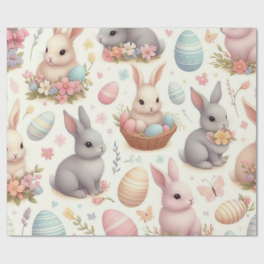 Osterhasen Geschenkpapier (Flach)