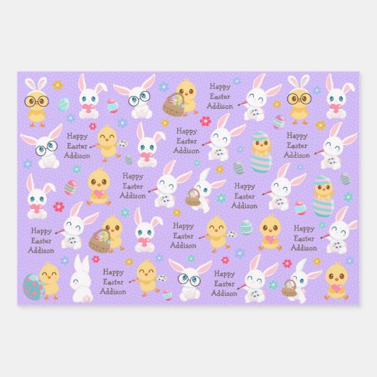 Osterhasen Geschenkpapier Set (Vorderseite 3)