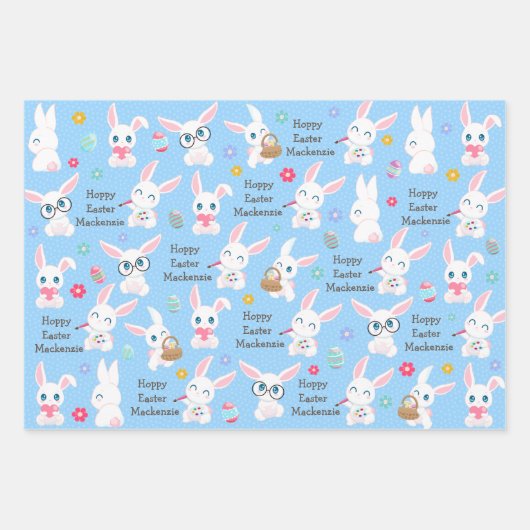 Osterhasen Geschenkpapier Set (Vorderseite 2)
