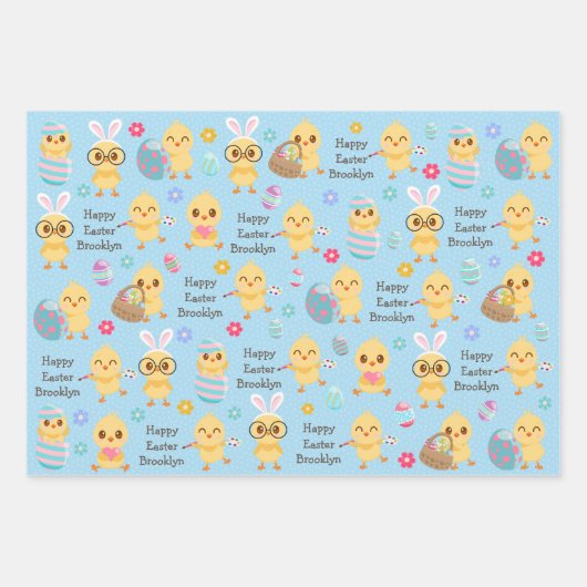 Osterhasen Geschenkpapier Set (Vorderseite)