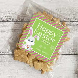 Osterhasen-Geschenksticker & Labels Quadratischer Aufkleber