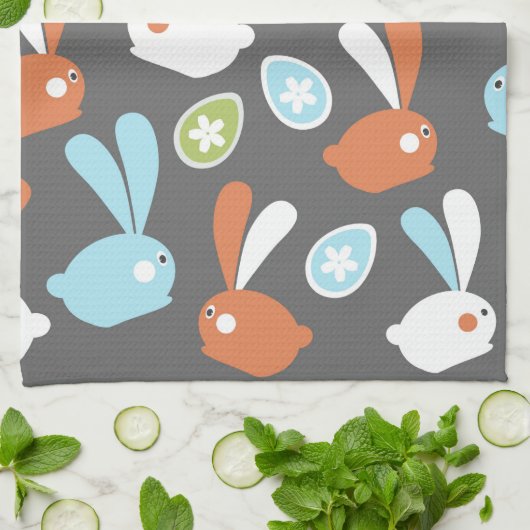 Osterhasen Geschirrtuch (Gefaltet)