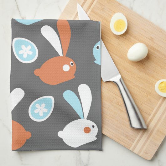 Osterhasen Geschirrtuch (Viertel Falte)