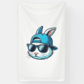 Osterhasen-Gesicht Baseballkappe Sonnenbrille Hase Banner (Vertikal)