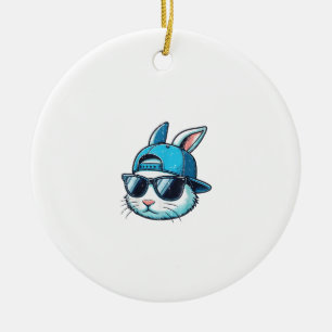Osterhasen-Gesicht Baseballkappe Sonnenbrille Hase Keramik Ornament