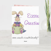 Osterhasen-Gewohnheit Feiertagskarte (Rückseite)