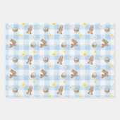 Osterhasen-Gingham-Geschenkpapierbögen Geschenkpapier Set (Vorderseite 3)
