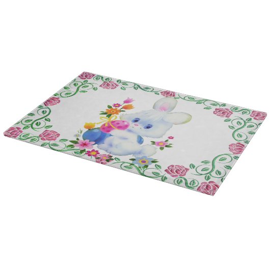 Osterhasen-Glasschneidenbrett Schneidebrett (Ecke)