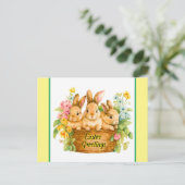 Osterhasen-Grüße Postkarte (Stehend Vorderseite)