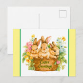 Osterhasen-Grüße Postkarte (Vorne/Hinten)