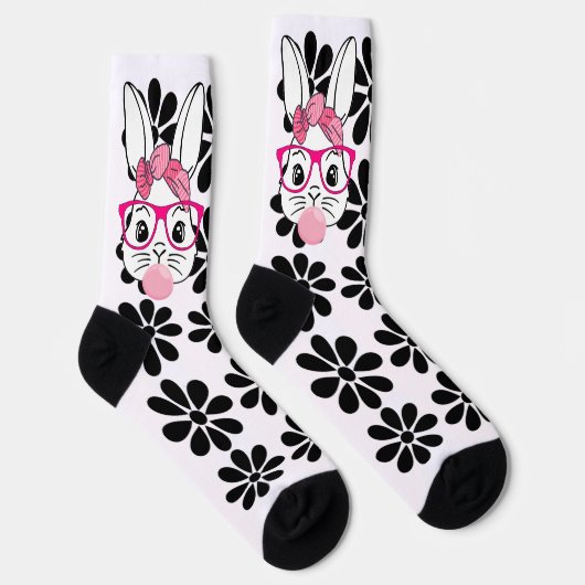 Osterhasen hübsch niedlich socken (Rechts)