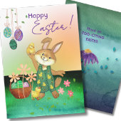 Osterhasen-Hühnchen Feiertagskarte