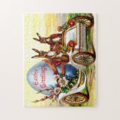 Osterhasen im Automobil Puzzle (Vertikal)