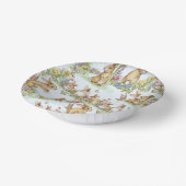 Osterhasen im Frühlingsgarten Pappteller (Gewinkelt)