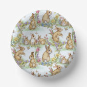 Osterhasen im Frühlingsgarten Pappteller (Vorderseite)