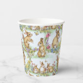 Osterhasen im Frühlingsgarten Party Pappbecher (Vorderseite)