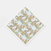 Osterhasen im Frühlingsgarten Party Serviette (Ecke)