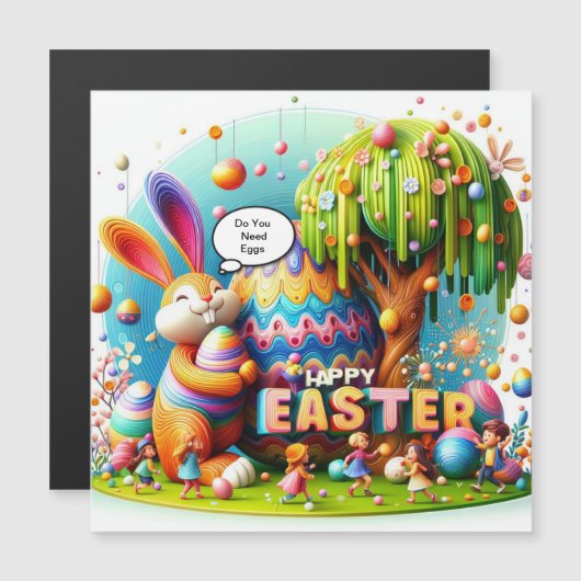 Osterhasen immer Hoffnung und Magie Magnetkarte (Vorne/Hinten)