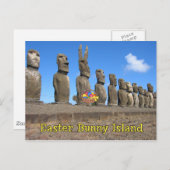 Osterhasen-Insel Feiertagspostkarte (Vorne/Hinten)