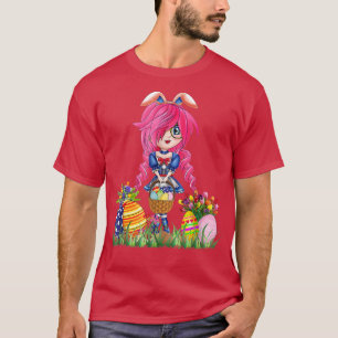 Osterhasen Japanischer Anime Merch Niedlich Manga T-Shirt