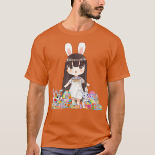 Osterhasen Japanischer Anime Merch Niedlich Manga T-Shirt