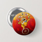 Osterhasen-jonglierende Eier Button (Vorne & Hinten)