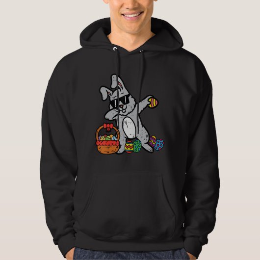 Osterhasen Kaninchen Basket Niedlicher Junge Junge Hoodie (Vorderseite)