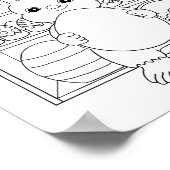 Osterhasen-Kaninchen-Ei-Kinder-Malbuch-Poster Poster (Ecke)