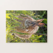 Osterhasen-Kaninchen im Gras Puzzle (Horizontal)