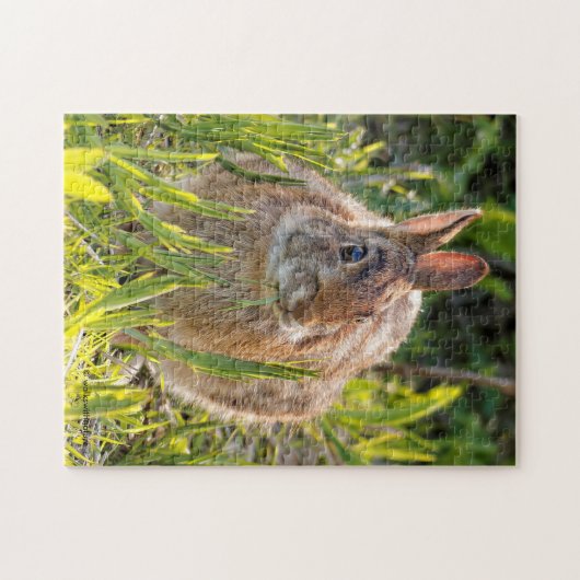 Osterhasen-Kaninchen im Gras Puzzle (Horizontal)