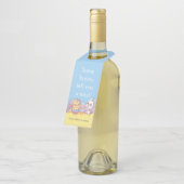 Osterhasen-Kaninchen-Kick-Eier | Urlaub Flaschenanhänger (Angewinkelt)