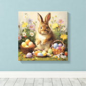 Osterhasen-Kaninchen Kunst Leinwanddruck (Insitu (Holzboden))