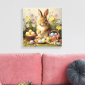 Osterhasen-Kaninchen Kunst Leinwanddruck (Insitu (Wohnzimmer))