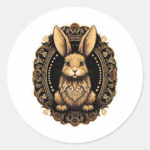 Osterhasen Kaninchen Mandala Artester Tag Runder Aufkleber