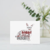 Osterhasen-Kaninchen Postkarte (Stehend Vorderseite)