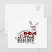 Osterhasen-Kaninchen Postkarte (Vorne/Hinten)