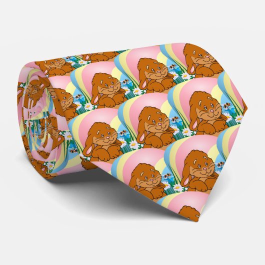 Osterhasen-Kaninchen und Ostereier Krawatte (Gerollt)