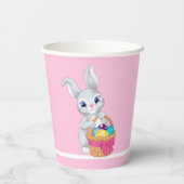 Osterhasen-Kaninchenkörbe Party Eier Pappbecher (Rückseite)