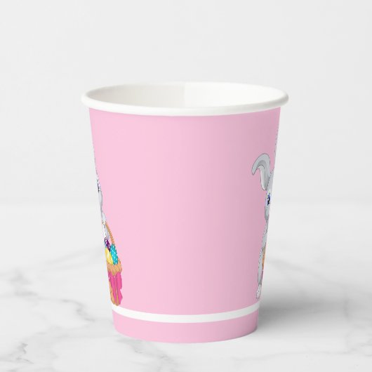 Osterhasen-Kaninchenkörbe Party Eier Pappbecher (Links)