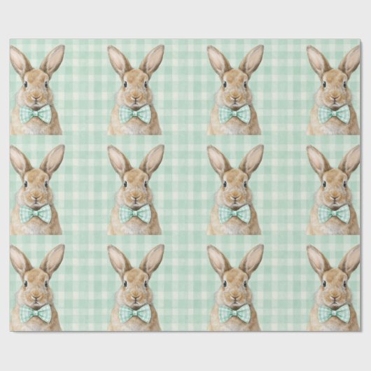 Osterhasen-Karomuster-Geschenkpapier Geschenkpapier (Flach)
