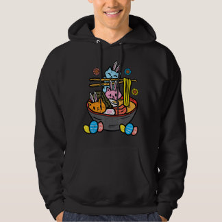 Osterhasen Katzen Ramen Kawaii Japanischer Noodle Hoodie