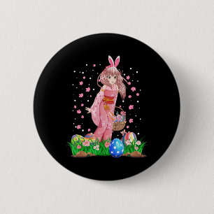 Osterhasen Kawaii Japanisch Anime Manga Teen Button