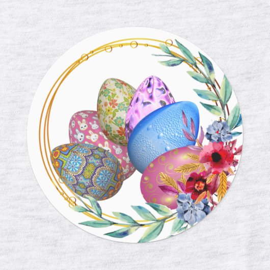 Osterhasen Kick Eier Körbe Blumenstrauß Set Etiketten