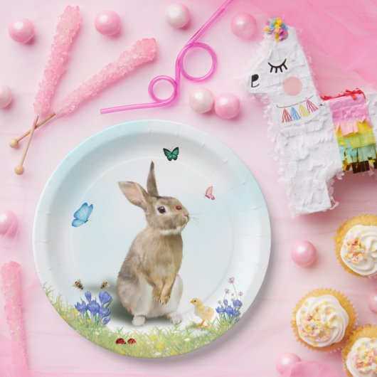 Osterhasen Kick Lady Bugs Butterflies Crocus Pappteller (Party)