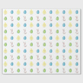Osterhasen-, Kick- und Ostereier Geschenkpapier (Flach)