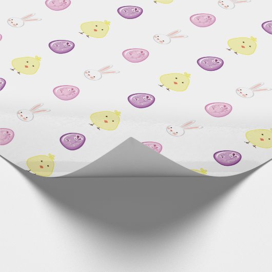 Osterhasen-, Kick- und Ostereier Geschenkpapier (Ecke)