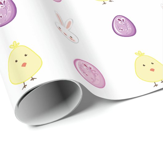 Osterhasen-, Kick- und Ostereier Geschenkpapier (Rolleneckpunkt)