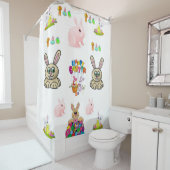Osterhasen Kinder Duschvorhang (Beispiel)